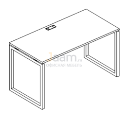 Мебель для персонала Стол письменный на металлокаркасе QUATTRO Б4 001 БП