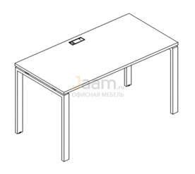 Мебель для персонала Стол письменный на металлокаркасе UNO Б1 004 БП