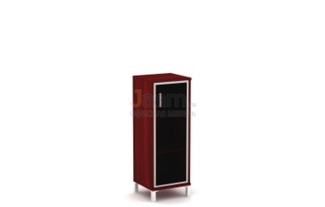 Кабинет руководителя Шкаф узкий со стеклом в алюминиевой раме