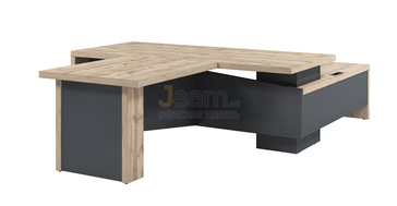 Кабинет руководителя Стол с тумбой и брифинг приставкой левый Т-822л