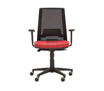 Кресло для персонала Лайт/П Ткань кат. 1 пластик черный/база пластик