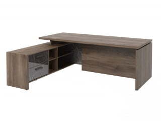 Стол руководителя с опорной тумбой Festus FB-121L.GG 1800x2100x750