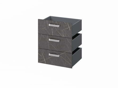 Комплект из 3 ящиков, фасады ЛМДФ FI-124.G 560x418x670