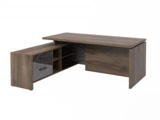 Стол руководителя с опорной тумбой Festus FB-119L.GG 1800x1900x750