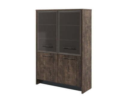 Шкаф для документов двухсекционный Torston T-32-14 1494x520x2120 (Дуб Бунратти/Антрацит)