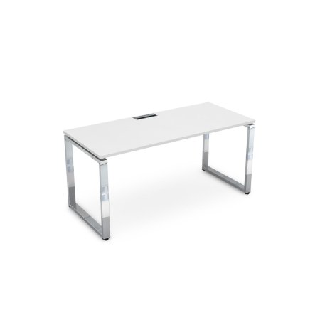 Стол рабочий Gloss line НСР-О.009 1400x700x750 (Белый премиумХром)