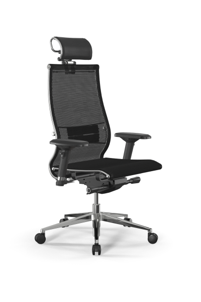 Кресло для руководителя Метта Samurai L2-5D - TS /Kc00/Nc00/D04P/H2cL-3D(M26.B32.G25.W03) (Черный)