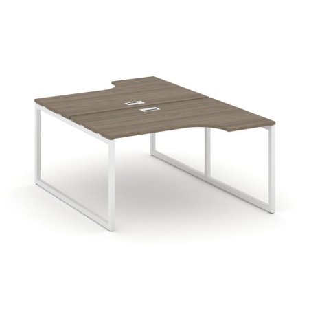 Рабочая станция эргономичная SN-4O.DRPA-011 (1380х1432/1992х750) (Вяз Благородный/Металл Белый)