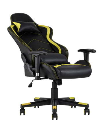 Кресло игровое TopChairs Cayenne желтое (Геймерское кресло Cayenne желтый)