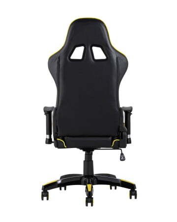 Кресло игровое TopChairs Corvette желтое (Геймерское кресло Corvette черный, желтый)