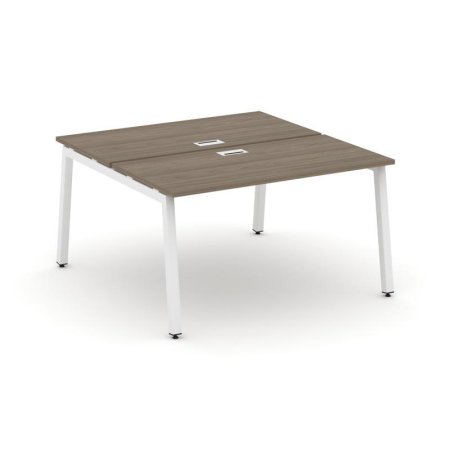 Рабочая станция 2-х сторонняя SN-5A.DRS-014 (1580х1432х750) (Вяз Благородный/Металл Белый)