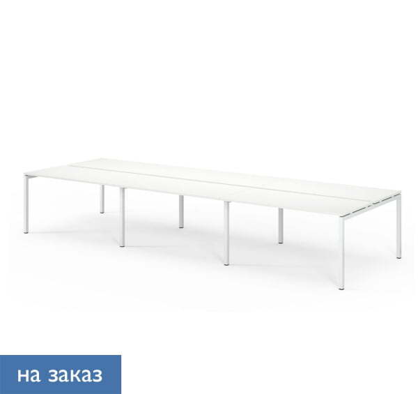 TOUR LIGHT Бенч-система 6 рабочих мест 360143 (Белый/Белый металл)