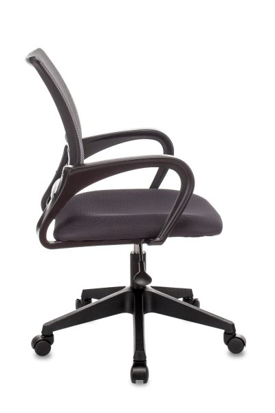 Кресло офисное TopChairs ST-Basic сетка/ткань серый (Компьютерное кресло ST-Basic темно-серый)
