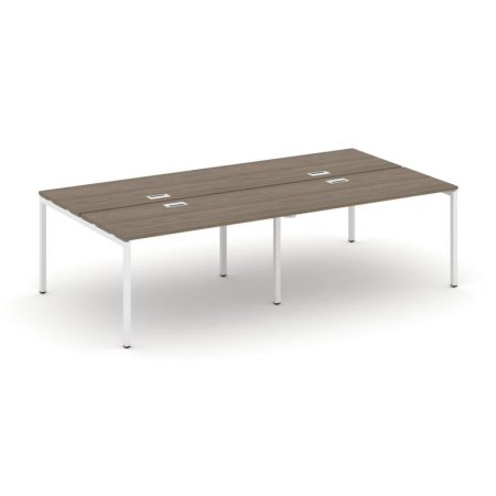 Рабочая станция 2-х сторонняя SN-4P.DRS-053 (2760х1632х750) (Вяз Благородный/Металл Белый)