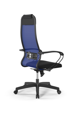 Кресло для руководителя Метта Sit 10 B1-111K - X2+UMF(X1) /Ub00/Wh00/K1bL(M09.B02.G15.W01) (Синий | Черный)