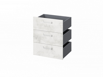 Комплект из 3 ящиков, фасады ЛДСП FI-124.D 560x418x670