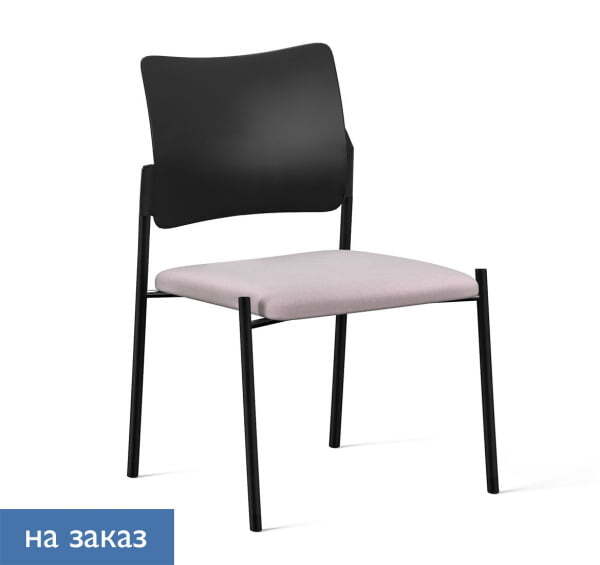 PINKO_black Кресло на 4-х опорах без подлокотников (Черный/Светлый/Черный)