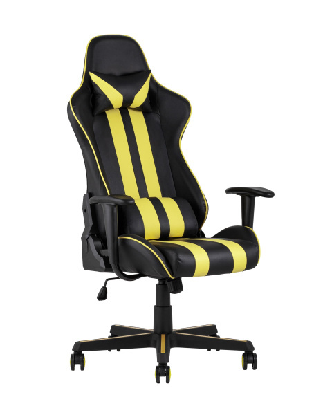 Кресло игровое TopChairs Camaro желтое (Геймерское кресло Camaro желтый)